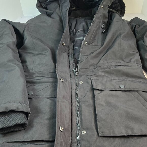 AIKKIA Women Black Slim-Fit Fall Coat-Trendy Hooded Puffer Coat  Sz: S(4) Black - Picture 8 of 12